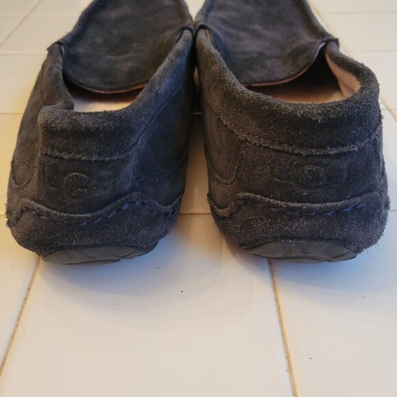 UGG 11 Leather Suede Moccasin Slippers Black 1003419 Moc Toe‎ ASCOT main image 6